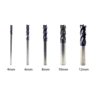 HX45 4 Flute Square Carbide End Mill Set (4mm–12mm)