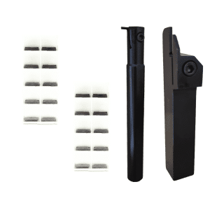 MGIVR -3mm-25mm Internal Boring Bar + MGEHR-3mm-25mm External Grooving Tool Holder + 20 MGMN 3mm Inserts